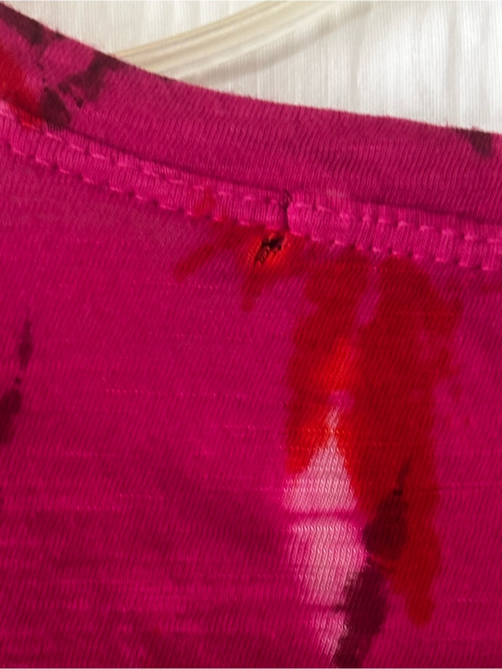 Proenza Schouler Pink Tie Dye Long Sleeve Cotton Tee Sz Medium - Picture 9 of 10